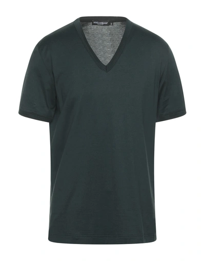 Shop Dolce & Gabbana T-shirts In Dark Green