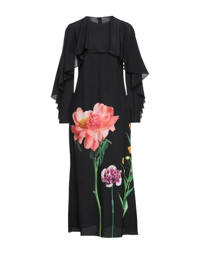 Shop Valentino Garavani Woman Midi Dress Black Size 4 Silk