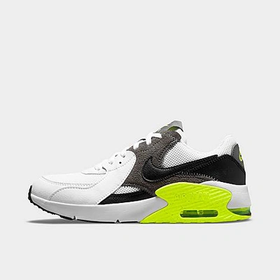 Shop Nike Boys' Big Kids' Air Max Excee Casual Shoes In White/black/iron Grey/volt
