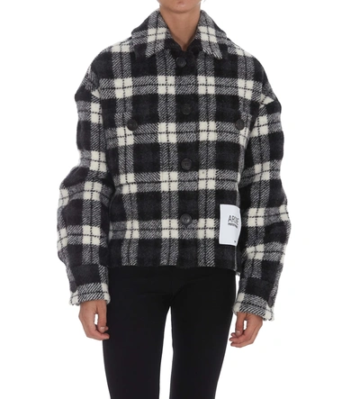 Shop Palm Angels Checked Shirt Jacket In Black