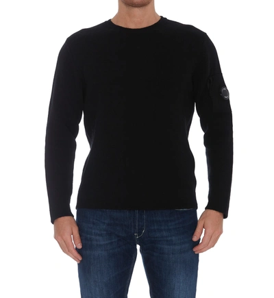 Shop C.p. Company Logo Sweater In Black
