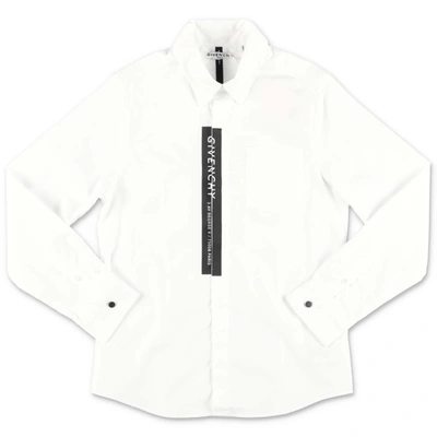 Shop Givenchy Camicia Bianca In Popeline Di Cotone In Bianco