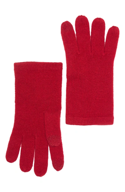 Shop Phenix Cashmere Knit Gloves In 600red