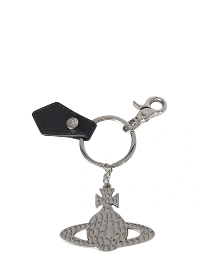 Shop Vivienne Westwood Key Ring With Orb In Nero