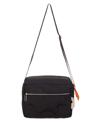 Shop Off-white Black Meteor Quilted Messenger Bag In Nero