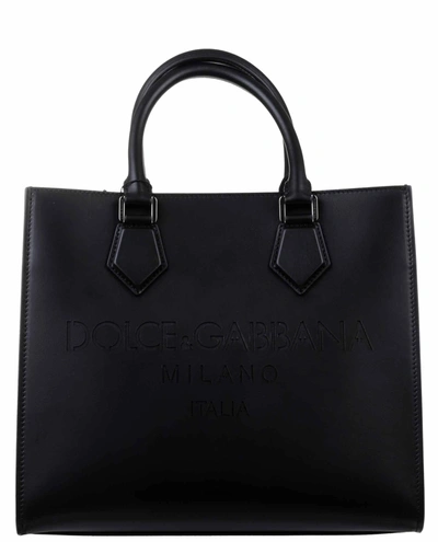 Shop Dolce & Gabbana Black Edge Shopper Bag