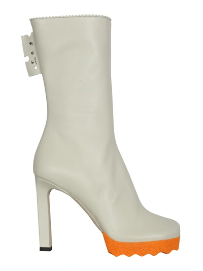 Off-white Napa Sponge-sole Stiletto Booties In Grigio