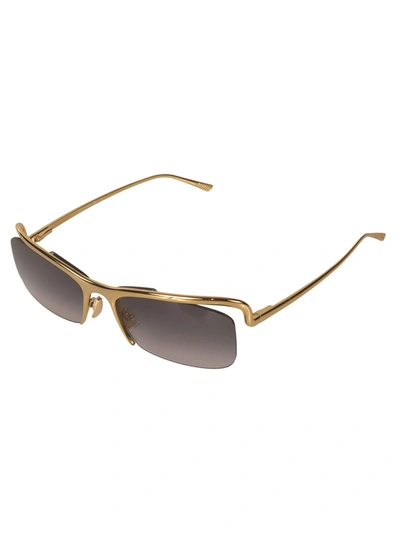 Shop Bottega Veneta Half-frame Sunglasses