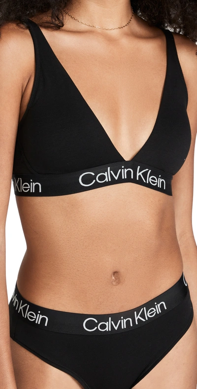 Shop Calvin Klein Underwear Modern Structure Cotton Light Lined Triangle Bra