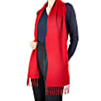Kinalba Oban Old Red Cashmere Scarf In Cashmere