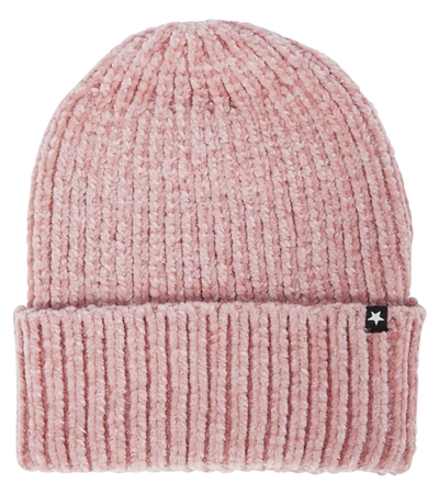 Shop Molo Kitty Chenille Beanie In Pink