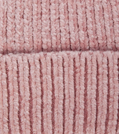 Shop Molo Kitty Chenille Beanie In Pink