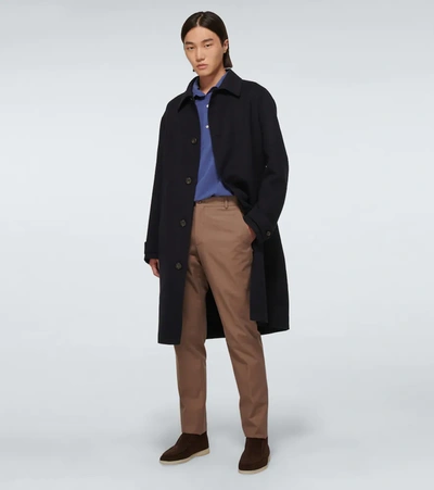 Loro Piana André Silk Shirt In Blue