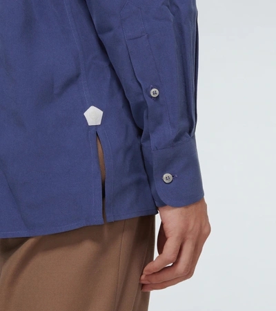 Loro Piana André Silk Shirt In Blue