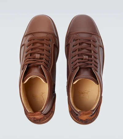 Christian Louboutin Fun Louis Sneakers In Brown