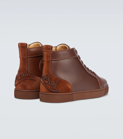 Christian Louboutin Fun Louis Sneakers In Brown