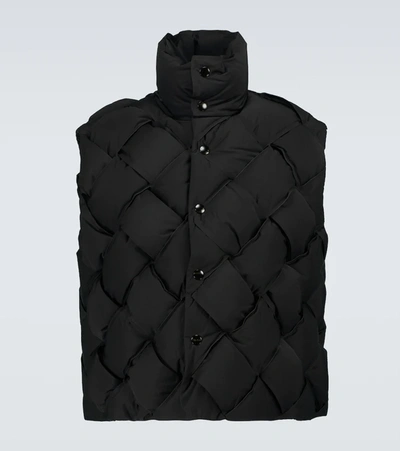 Shop Bottega Veneta Technical Nylon Vest In Black