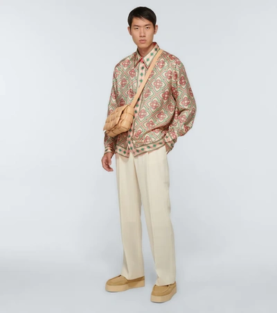 Shop Casablanca Printed Silk Twill Shirt In Multicoloured