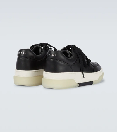 Shop Amiri Stadium Low-top Leather Sneakers In Black