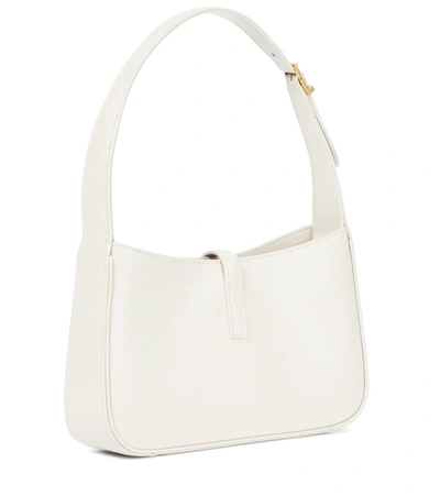 Shop Saint Laurent Le 5 À 7 Leather Shoulder Bag In White