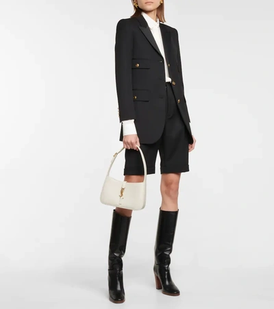 Saint Laurent Mini 5a7 Hobo Bag In White