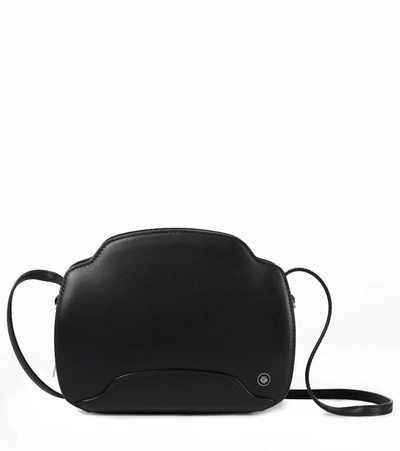 Shop Loro Piana Sesia Leather Crossbody Bag In Black