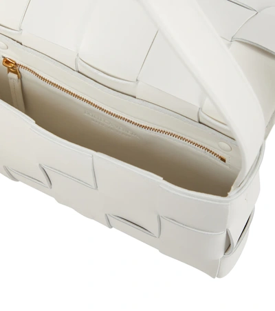 Bottega Veneta Intrecciato Leather Crossbody Bag In White