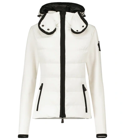 Shop Moncler Zipped Ski Jacket In White