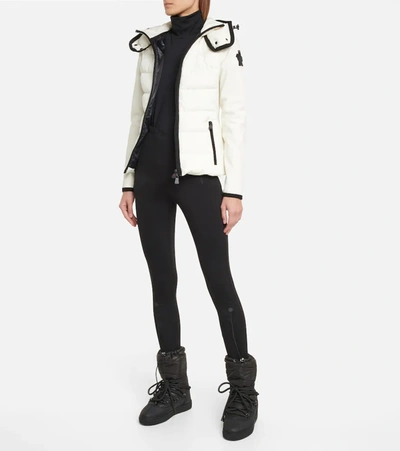 Shop Moncler Zipped Ski Jacket In White