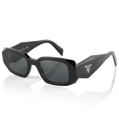 Prada Acetate Sunglasses In Black