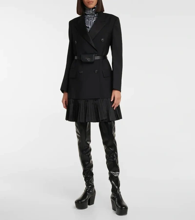 Prada Platform Over-the-knee Boots In Black