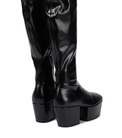 Prada Platform Over-the-knee Boots In Black