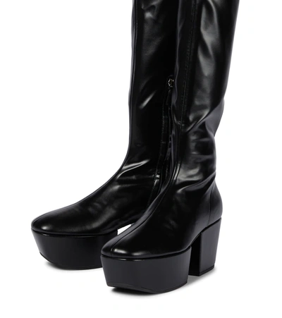 Prada Platform Over-the-knee Boots In Black