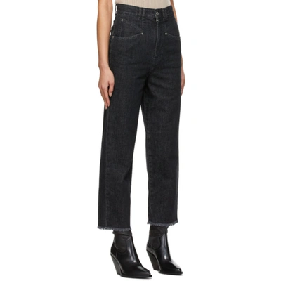 Shop Isabel Marant Cropped Dilali Jeans In Faded Black