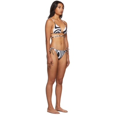 Shop Fensi Ssense Exclusive Green Money Bikini In Black/white