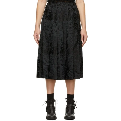 Shop Comme Des Garçons Comme Des Garçons Jacquard Drawstring Skirt In Black