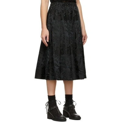 Shop Comme Des Garçons Comme Des Garçons Jacquard Drawstring Skirt In Black