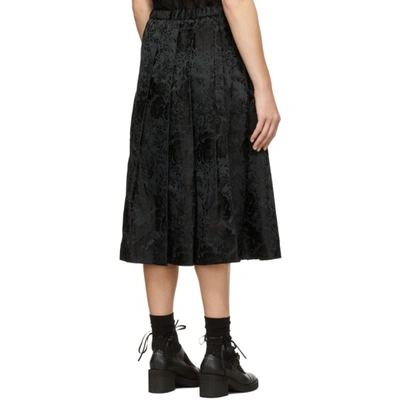 Shop Comme Des Garçons Comme Des Garçons Jacquard Drawstring Skirt In Black