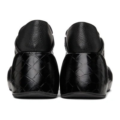 Shop Loewe Black Wedge Slip-on Loafers