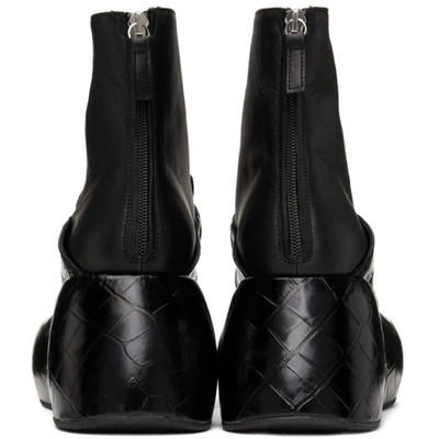 Shop Loewe Black Wedge Loafer Boots