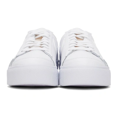 Shop Nike White Low Platform Blazer Sneakers In White/white/black/white
