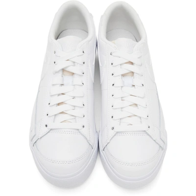 Shop Nike White Low Platform Blazer Sneakers In White/white/black/white