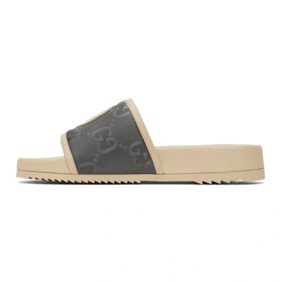 Shop Gucci Off-white Off The Grid Slide Sandal In Off-white/grey
