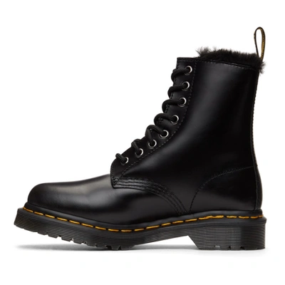 Shop Dr. Martens' Black 1460 Serena Faux-fur Lined Boots In Dark Grey