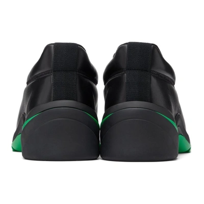 Shop Bottega Veneta Black Flash Sneakers In Black/grass