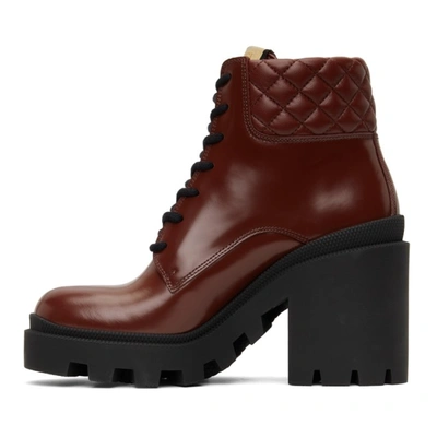 Shop Gucci Red Trip Ankle Boots