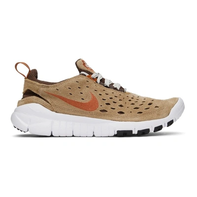 Nike Free Run Trail Suede And Mesh Sneakers In Marrone | ModeSens