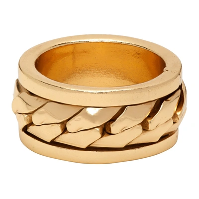 Shop Emanuele Bicocchi Gold Chain Ring