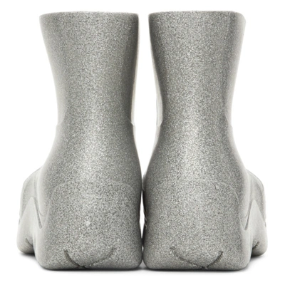 Shop Bottega Veneta Puddle Ankle Boots In Silver