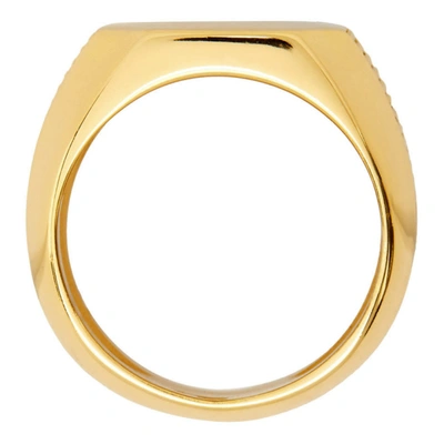 Shop Emanuele Bicocchi Gold Plain Signet Ring